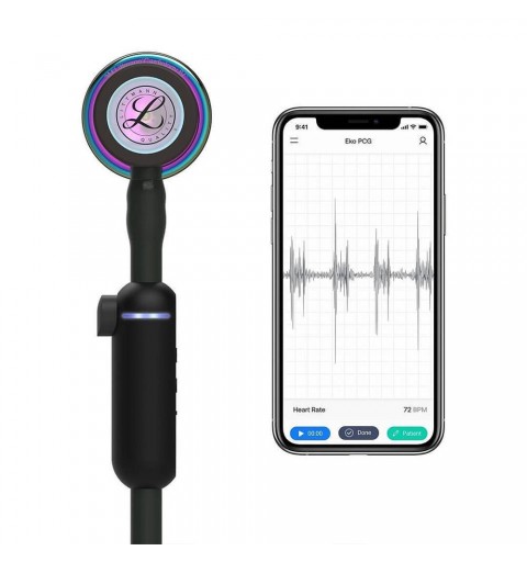 CORE Digital - Stetoscop electronic 3M Littmann, 69 cm, capsula curcubeu (Rainbow Edition)