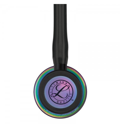 Cardiology IV 6165 - Stetoscop 3M Littmann, 69 cm, Negru, capsula curcubeu (Black/Rainbow)