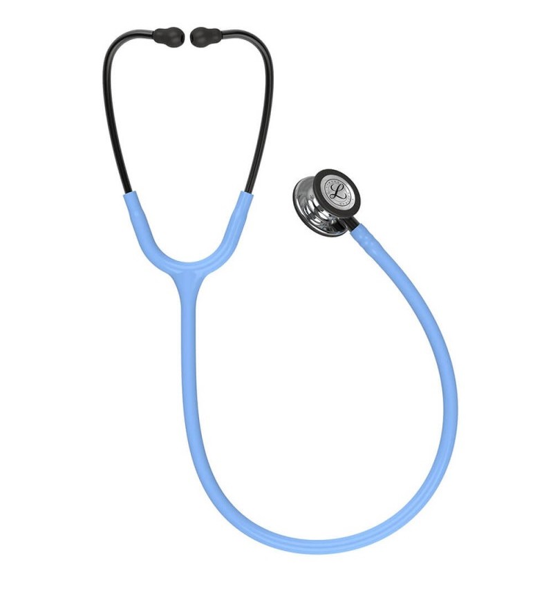 Classic III 5959 - Stetoscop 3M Littmann, 69 cm, generatia noua, Albastru ciel/fumuriu, capsula oglinda (Ceil Blue/Smoke/Mirror)