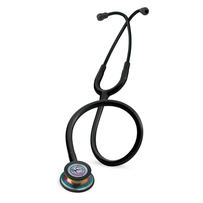 Classic III 5870 - Stetoscop 3M Littmann, 69 cm, generatia noua, Negru, capsula curcubeu (Black/Rainbow)