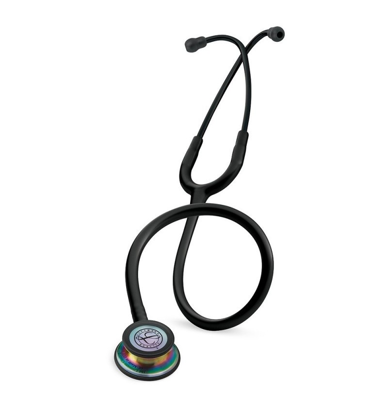 Classic III 5870 - Stetoscop 3M Littmann, 69 cm, generatia noua, Negru, capsula curcubeu (Black/Rainbow)