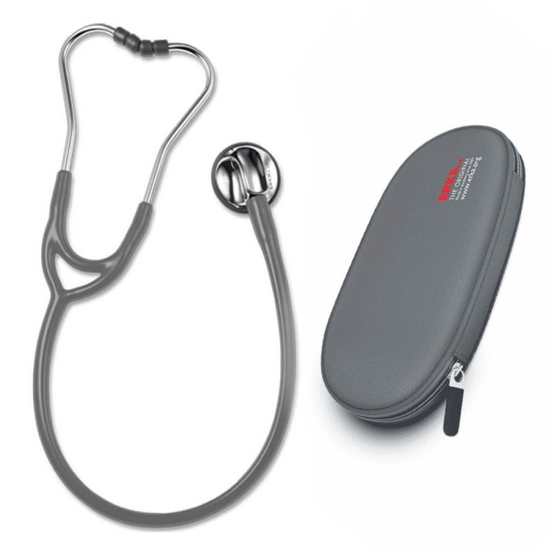 Stetoscop ERKA Sensitive, gri, cu borseta Stetoscop ERKA Sensitive, gri, cu borseta