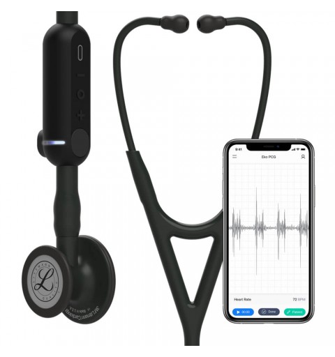 CORE Digital - Stetoscop electronic 3M Littmann, 69 cm, capsula neagra (Black Edition)