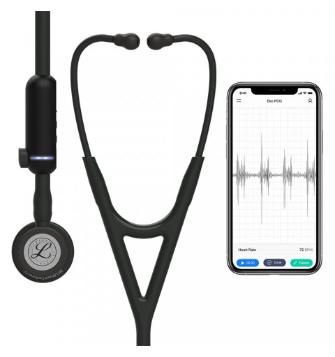 CORE Digital - Stetoscop electronic 3M Littmann, 69 cm, capsula neagra (Black Edition)